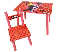 MIRACULOUS Fun House 713485 Ladybug Table H.41,5 x L.61 x P.42 cm avec Une Chaise H.49,5 x L.31 x P.31,5 cm pour Enfant