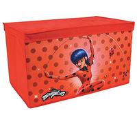 MIRACULOUS FUN HOUSE 713486 LADYBUG Coffre à jouets pliable 55,5 x 34,5 x 34 cm pour enfant Rouge