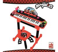 MIRACULOUS / LADYBAG Clavier électronique - 4 effets de percussion - 8 instruments - 8 rythmes - Fonctionne avec des piles