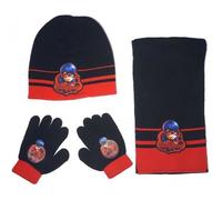 Miraculous Ladybug Ensemble écharpe, bonnet et gants fille - Noir