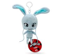 Miraculous Ladybug - Fluff - Kwami en Taille réelle (12 cm) - Jouet en Peluche à Collectionner - Peluche très Douce, avec Yeux brodés et Porte-clés/Attache Sac à Dos (Wyncor)