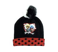 Miraculous Ladybug Girls Hat with Pom Pom - Black - 52