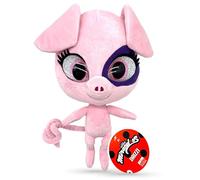 Miraculous Ladybug - Kwami Mon Ami Daizzi, Petit Cochon en Peluche de 24cm pour Enfants, Ultra Douce, Yeux en Résine, Brillants et Scintillants, Finitions Couture très soignées (Wyncor) (DAIZZI)