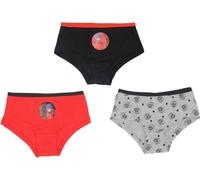 Miraculous Ladybug pack de 3 slips 100% coton pour filles sous-vêtements 110/116 cm