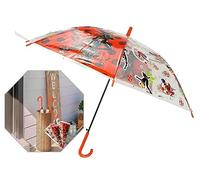 Miraculous Ladybug Parapluie Classique 45,7 cm - Pour Enfants, Garçons et Filles - Ouverture et Fermeture Manuelles - Pour la Pluie et l'Été