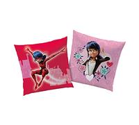 MIRACULOUS Ladybug Secret Coussin Double Face 40x40 cm | 100% Polyester | Imprimé Fille Marinette | Rose