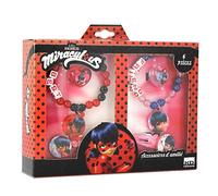MIRACULOUS - Le Coffret Bijoux 6 pièces - Ladybug et Marinette - Deviens une Star - Bracelets, Barrettes et Bague T20802