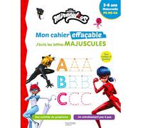 Miraculous - Mon cahier effaçable - J'écris les lettres majuscules (3-6 ans)