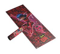 Miraculous Officiel - Tapis de Yoga et Gym Enfant Ladybug & Tikki (60 x 150 x 0,5 cm) - Caoutchouc Naturel Antidérapant - Sangle de Transport Incluse - Original Corner