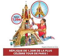 BANDAI - Miraculous - Playset Deluxe Paris - Grande Aire de Jeu Monument 1,20m - Tour avec +40 Accessoires, Étages, Magasins, Tyrolienne - Poupées Non incluses - Jouet Enfant 4 Ans et + - P50659