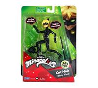 Miraculous: Poupée Cat Noir 12cm Avec Accessoires | Jouet Superhéros Adrien | Gamme de Poupées Bandai