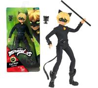 BANDAI - Miraculous Ladybug - Poupée Mannequin 26 cm - Chat Noir - Licence Officielle Miraculous - Poupée articulée Chat Noir - Jouet Enfant 4 Ans et + - P50002