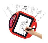 Lexibook, Miraculous Ladybug Chat Noir, Projecteur à Dessins, 4 tampons, 10 modèles, écran Lumineux, 1 Stylo Inclus, Jouet Artistique et créatif pour Filles et garçons, Rouge/Noir, CR310MI