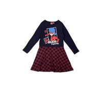 Miraculous Robe pour fille - Ladybug Believe in Yourself Robe Jupe à manches longues Bleu/rouge