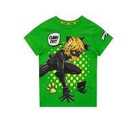Miraculous - T-Shirt - Cat Noir - Garçon - Vert - 11-12 Ans