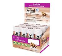 miradent Chewing-gum dentaire au xylitol Cannelle | 12 pcs | goût épicé | sans sucre | vegan | protège contre les caries | pour emporter