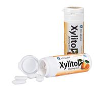miradent Chewing-gum dentaire au xylitol Fruits frais | 12 pcs | goût fruité | sans sucre | vegan | protège contre les caries | idéal pour voyager