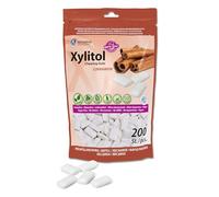 miradent Chewing-gum dentaire au xylitol Pack économique 200 pcs | goût Cannelle | sans sucre | vegan | prévient les caries | parfait pour voyages