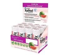 miradent Chewing-gum dentaire au xylitol Pastèque | 12 pcs | goût fruité | sans sucre | vegan | protecteur contre les caries | pour déplacements