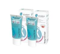 miradent Tong-Clin Gel Nettoyant Langue Duo (2 x 50 ml) | Élimine en douceur dépôts & mauvaise haleine | Sans alcool | Aux extraits de camomille, sauge & calendula