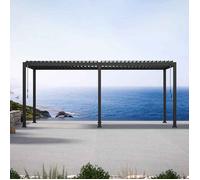 MIRADOR Pergola Bioclimatique 111DA 3x6m Lames Orientables pour Terrasse, Extérieur et Cours, Aluminium Anthracite