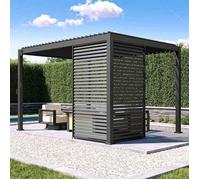 MIRADOR Persienne (1,23m) pour côté 4m 1 Piece -(Sans Pergola) Compatible 111DA Pergola- Structure Aluminium - Couleur Anthracite