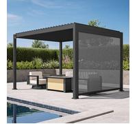 MIRADOR Store déroulant 3m, (Sans Pergola) Compatible 111DA Pergola, Structure Aluminium et Textilene, Anthracite