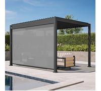 MIRADOR Store déroulant 4m, Compatible 111DA Pergola, Structure Aluminium et Textilene, Anthracite