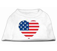 Mirage American Flag T-Shirt imprimé cœur Blanc Taille XXL
