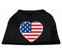 Mirage American Flag T-Shirt imprimé cœur Noir Taille L