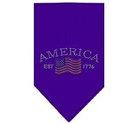 Mirage Bandana américain Classique avec Strass pour Chien Violet Taille S