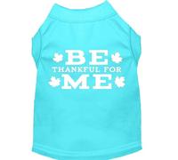 Mirage Be Thankful for Me T-Shirt pour Chien Bleu Turquoise Taille S