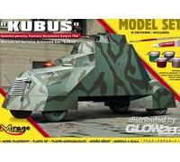 Mirage Cube Warschau1944 Jeu + Couleur Brosse Gluten 1:3 5 Kit Automitrailleuse