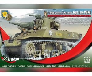 MIRAGE HOBBY Light Tank M3A3, débarquement Normandie - 1/72 - MIRAGE HOBBY 72606