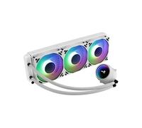 AeroCool MIRAGEL360W, Ventilateur Refroidissement Liquide du CPU, 3xFan 12cm ARGB, TDP 550W, Blanc