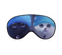 Mirage Star Cats Sleep Mask Night Cover Eye pour Femmes Hommes BlockLight pour Avion Voyage Sieste Sangle Réglable