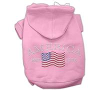 Mirage Sweat à Capuche Classique américain avec Strass pour Chien Rose Taille M