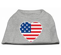 Mirage T-Shirt imprimé Drapeau américain Cœur Taille XL Gris
