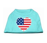 Mirage T-Shirt imprimé Drapeau américain Cœur Taille XXL Turquoise