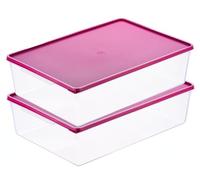 MiraHome Boîtes de congélation XXL rectangulaires de 10 l - Avec couvercle hermétique - Boîtes de conservation transparentes avec couvercle - Boîte de rangement de cuisine pour Mealprep et