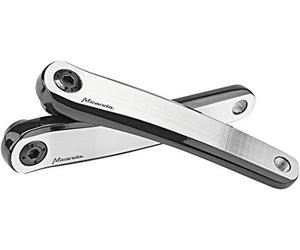 Miranda Paire de manivelles ebike Delta Plus 170 mm Q16 Isis Silver Noir (unité Moteur E-Bike) / Crank Arms Set ebike Delta Plus 170 mm Q16 Isis Silver Black (E-Bike Drive Unit)