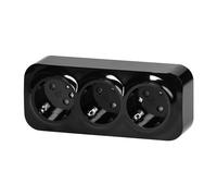 Miratic Bloc Prise Murale 3 x 2P+T Schuko 16A / 230VAC IP20 Version Allemande Prise en Saillie pour Montage Mural en Interieur Prises électriques Standard Murales avec Finition Brillante