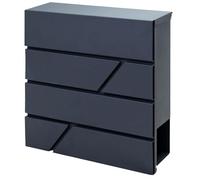 Miratic Boite aux Lettres avec Porte-Journal en Acier Galvanisé Revêtement en Poudre Couleur Boite Aux Lettres Gris Anthracite Boite aux Lettres Murale