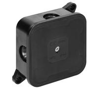 Miratic Boite de Derivation Etanche Exterieur IP44 avec 4 presse-étoupes en caoutchouc Boite de Derivation Encastrable et En Saillie Haute Qualité et Résistance aux Intempéries (noir)