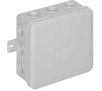 Miratic Boite de Derivation Etanche Exterieur IP54 avec 12 presse-étoupes en caoutchouc Boite de Derivation Encastrable et En Saillie Haute Qualité et Résistance aux Intempéries (gris)