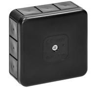 Miratic Boite de Derivation Etanche Exterieur IP55 avec 12 presse-étoupes en caoutchouc Boite de Derivation Encastrable et En Saillie Haute Qualité et Résistance aux Intempéries (noir)