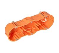 Miratic Boite Encastrement Cloison Sèche (Placo) de Profondeur 45mm Cache Prise Electrique Diamètre 60mm Boite de Derivation à Encastrer dans Plaque de Plâtre (3 postes)