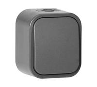 MIRATIC Bouton Sonnette Filaire Exterieur Etanche IP54 Bouton Poussoir Sonnette Saillie Robuste Interrupteur Mural pour Commande Carillon Filaire (gris)