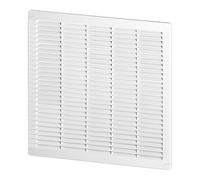 MIRATIC Grille Ventilation Carré Extra Plate Sans Collerette pour Extérieure et Intérieure Cache-trou Mural Elégant avec Fixations Invisibles Grille d'aération Blanche (300x300 mm)