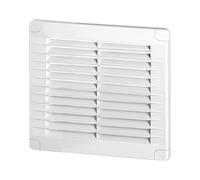 MIRATIC Grille Ventilation Carré Extra Plate Sans Collerette pour Extérieure et Intérieure Cache-trou Mural Elégant avec Fixations Invisibles Grille d'aération Blanche (150x150 mm)
